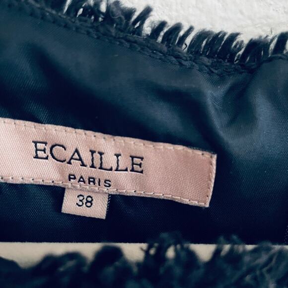 Ecaille Paris Navy Tweed Fitted Dress - Picture 7 of 12